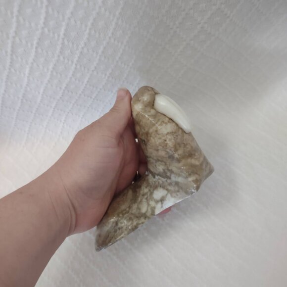 Vintage Stone Walrus Carving 4 Inch Tall Hand Carved Arctic Animal Figurine - Picture 12 of 12